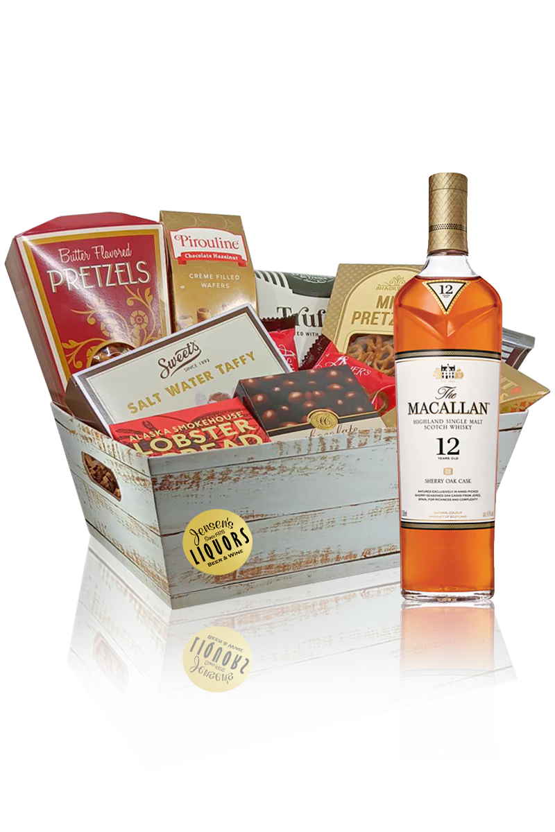 Single Malt Gift Basket Macallan 12 Years Sherry Oak